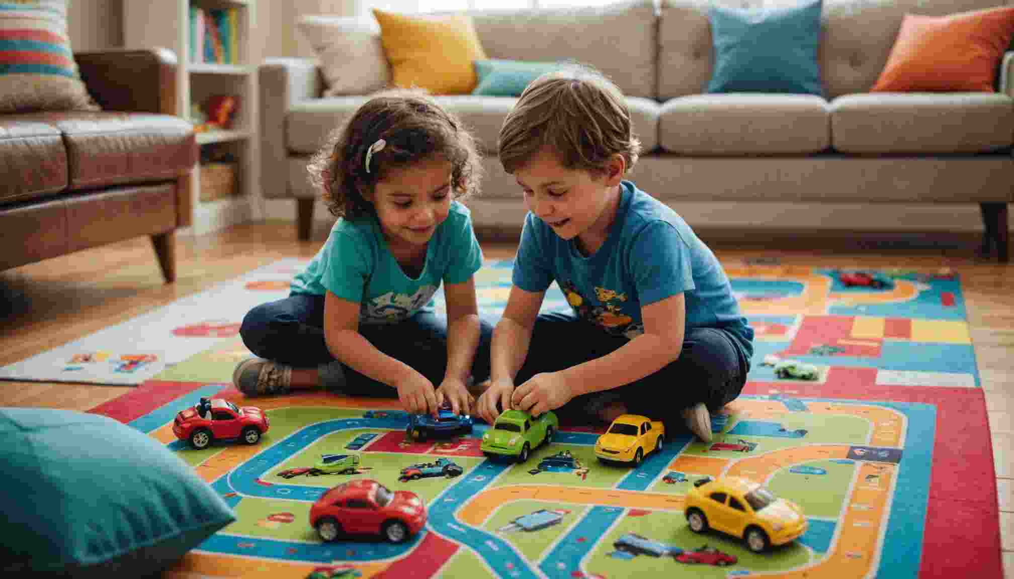 Circuit de voitures pour enfants : stimuler la créativité et la coordination